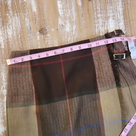 Talbots Brown and Tan Midi Pencil Skirt for Work - Picture 3 of 4